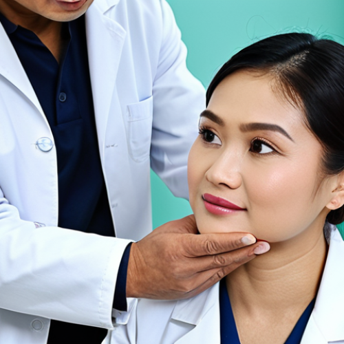 Home 19 Experienced ENT Doctor**
"A professional and experienced ENT doctor examining a patient in a modern, well-equipped clinic in Thailand. The doctor is fully clothed in professional attire, wearing a white coat. The patient is also fully clothed and comfortable. Focus on the doctor's expertise and the advanced medical equipment. Safe for work, appropriate content, fully clothed, professional, perfect anatomy, well-formed hands, natural pose, high quality."
**