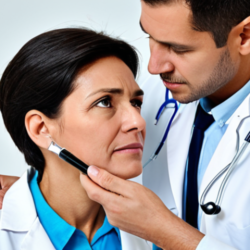 Home 18 귀 통증 원인과 이비인후과 방문 시점 - Doctor Examining Patient's Ear**
"A doctor in a clean, bright clinic, carefully examining a patient...