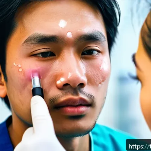 코 뼈 골절 진단과 치료 병원 - A detailed medical illustration of a young adult Thai man with a visibly swollen and bruised nose af...